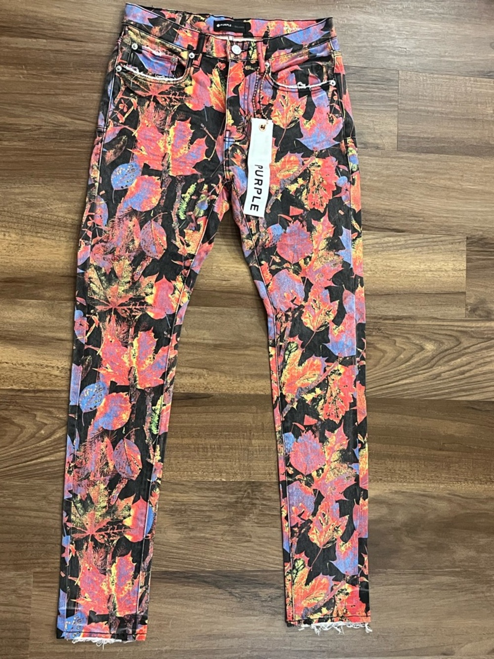 Purple brand Floral Print mens Stretch jeans